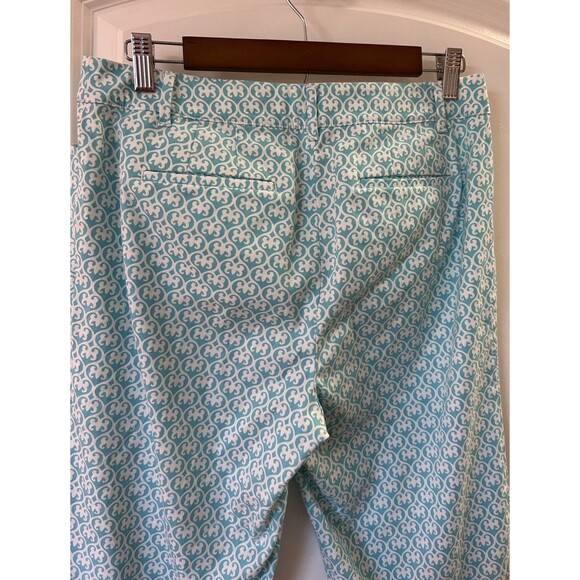 Talbots Womens Pants Sze 4 Aquamarine Perfect Crop Twill Stretchy Preppy Coastal - Picture 5 of 13